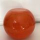 Vase boule en pâte de verre orange veiné,vintage 70 s