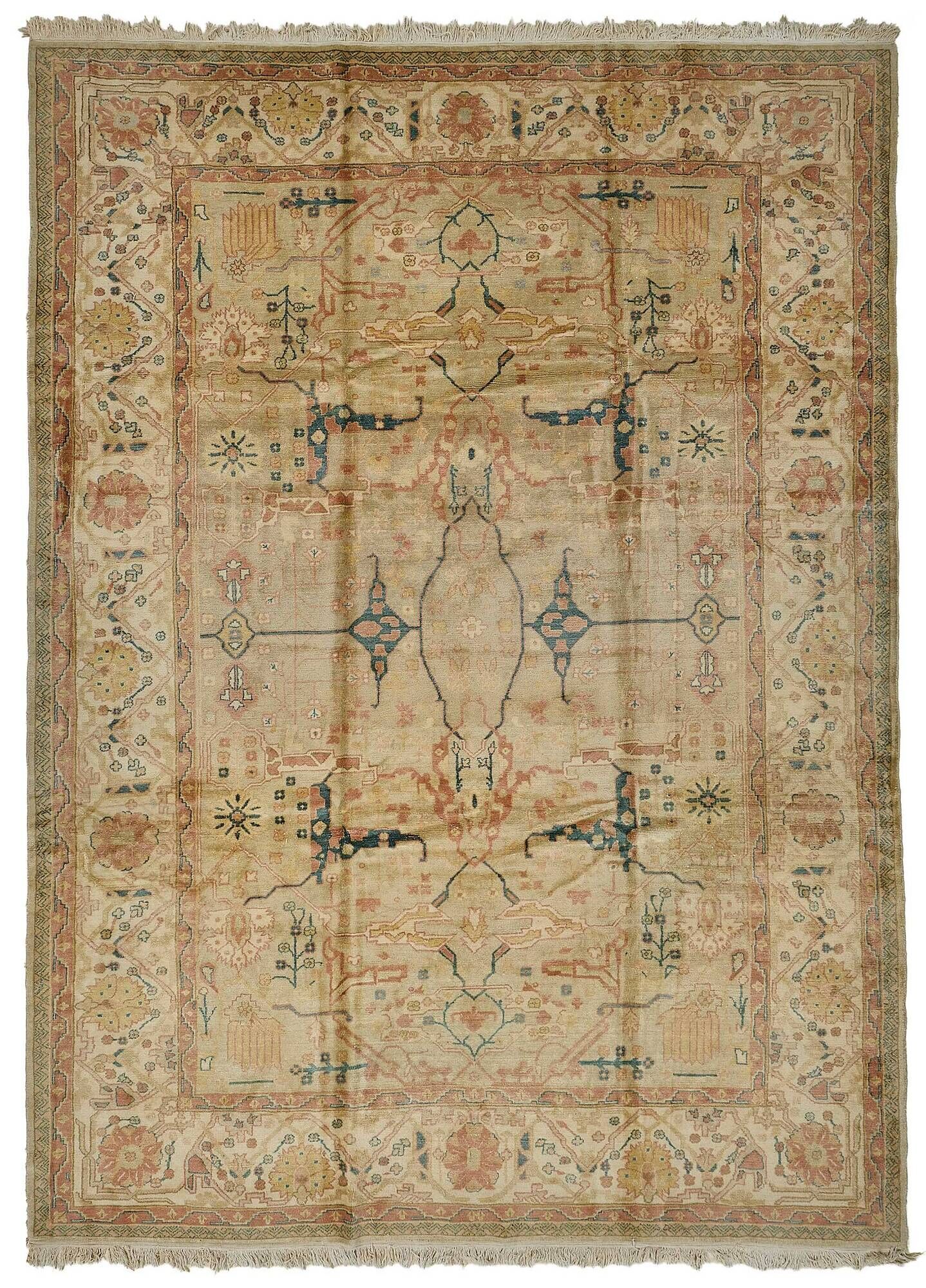 Tapis Oushak en laine noué à la main, 270 cm x 370 cm