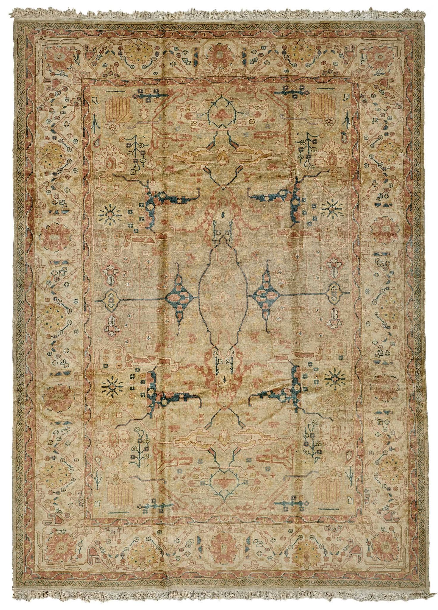 Turkish Handknotted Wool Oushak Rug 270 cm x 370 cm
