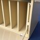 Ivory and brass lacquered library, International furniture 1970