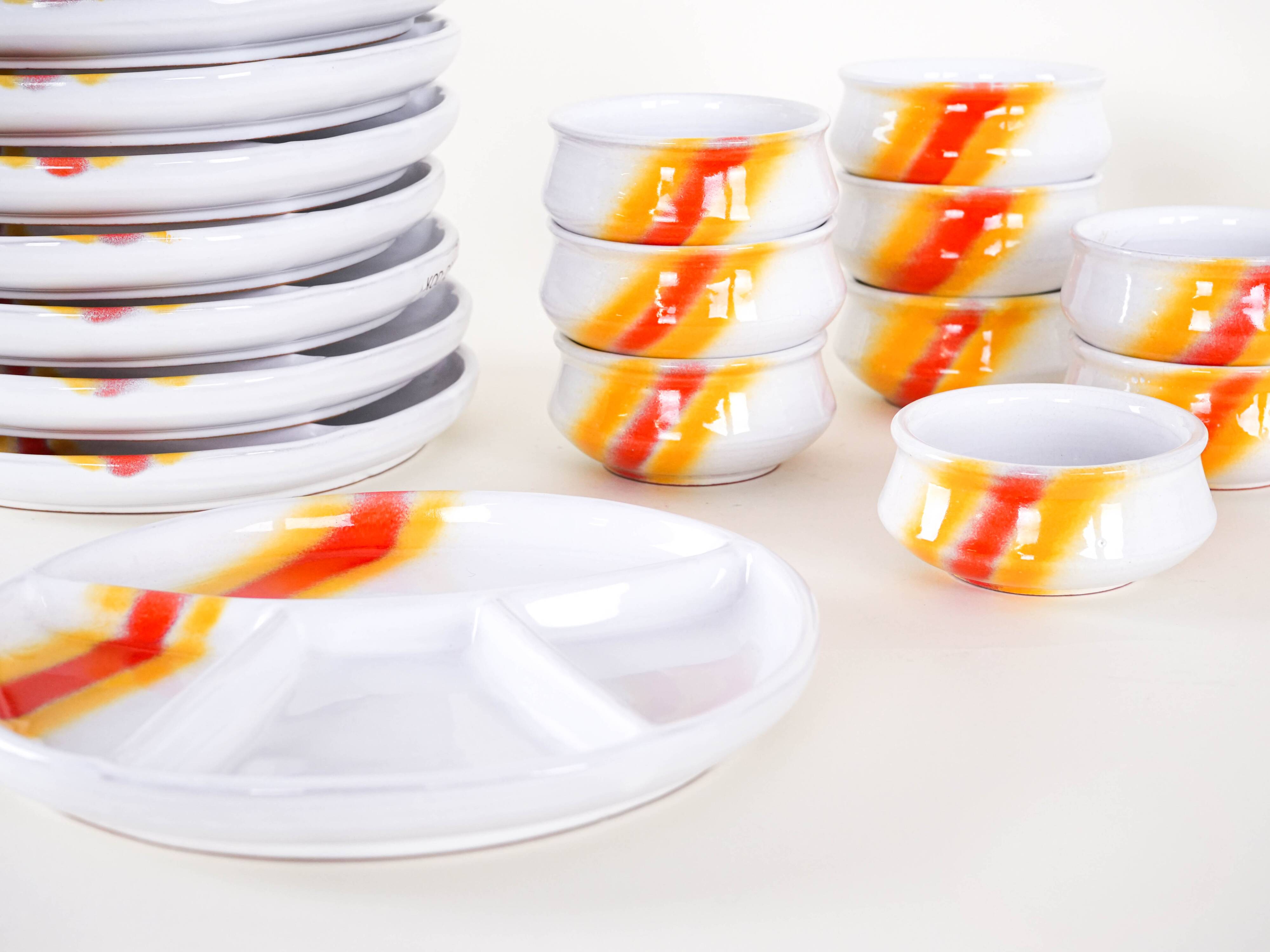 Serving set, Italian design, 1970s, made in Italy