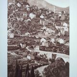 Cut, Corsica, vintage, photo board printed in 1935.