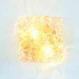 Large Amber Bubble Glass Ceiling Light by Helena Tynell for Limburg, 1960s