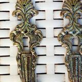 Pair of furniture handles with lock