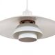 White pendant light PH 4/3 by Poul Henningsen for Louis Poulsen. Denmark 1980s