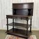 Henry II late 19th century oak serving trolley - top opens into a dresser