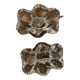Pair of blown crystal salt shakers – Daum France – 1950s/1970s