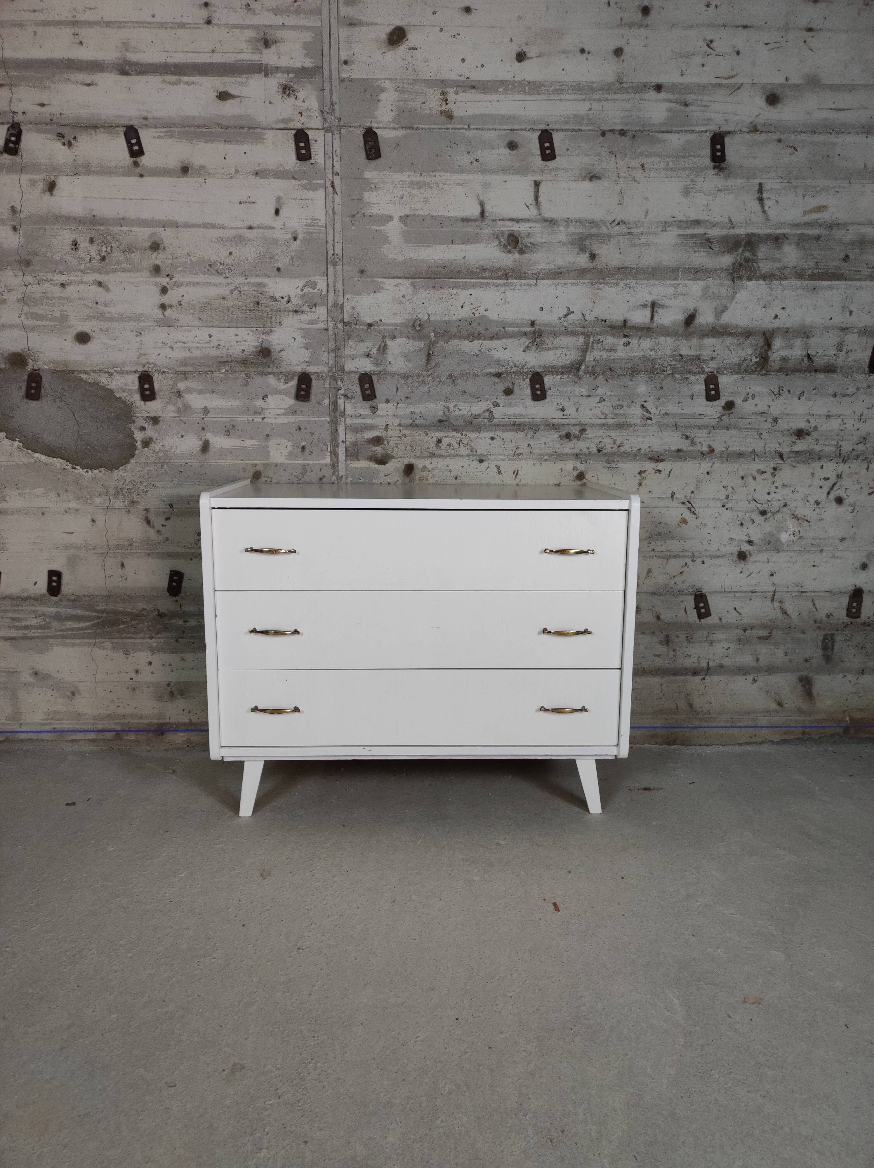 Commode vintage blanche