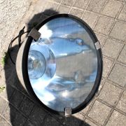 Industrial Workshop Pendant Lamp in Vintage Metal and Glass