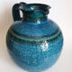 Vase pitcher blue 60s Aldo Londi Italy