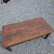 Antique solid oak coffee table, 130cm L