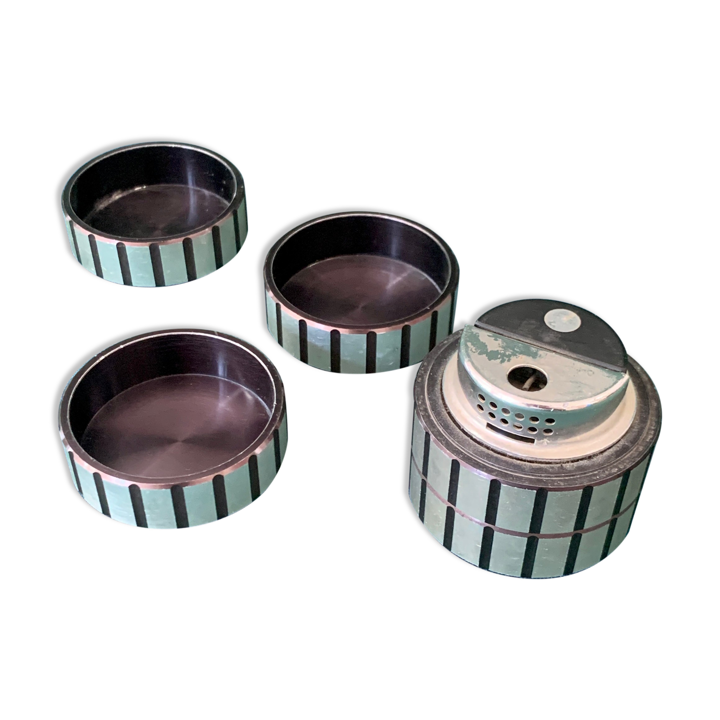 Table lighter with ashtrays by Koei Unitron Piezo 1970s