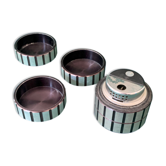 Table lighter with ashtrays by Koei Unitron Piezo 1970s