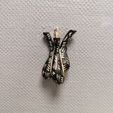 Wall-mounted vase for three small flowers by Loholt ceramics Denmark 70-80s