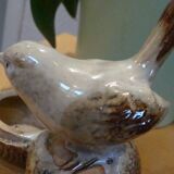 Petit bol oiseau céramique émaillée vintage