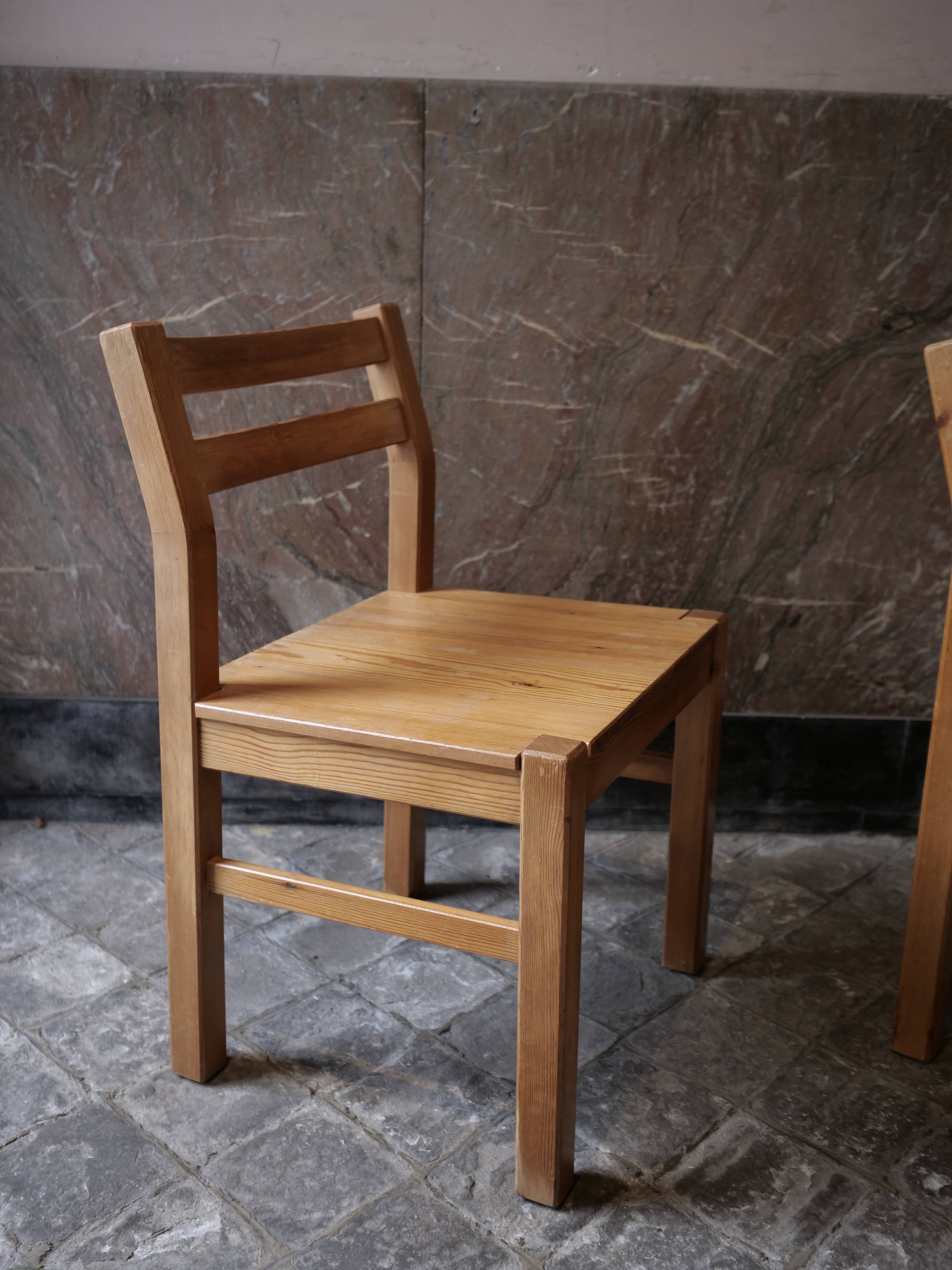 Paire de chaises danoises en pin