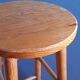 High bar stool in solid wood turned vintage 1970/1980
