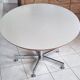 Roche Bobois oval table, white laminate and chrome, 1970s