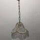 Small Crystal Brass Light Pendant 1960’s