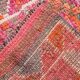 Hot Pink Turkish Runner Rug, Vintage Boho Hallway Carpet, 83x353 Cm