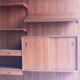 Modular and functional wall shelf by Troeds Bjärnum, in teak, 1960.