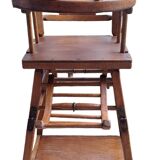 Vintage wooden baby high chair