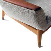 Mid-century scandinavian 3-seater sofa made of teak & boucle, norway 1970's