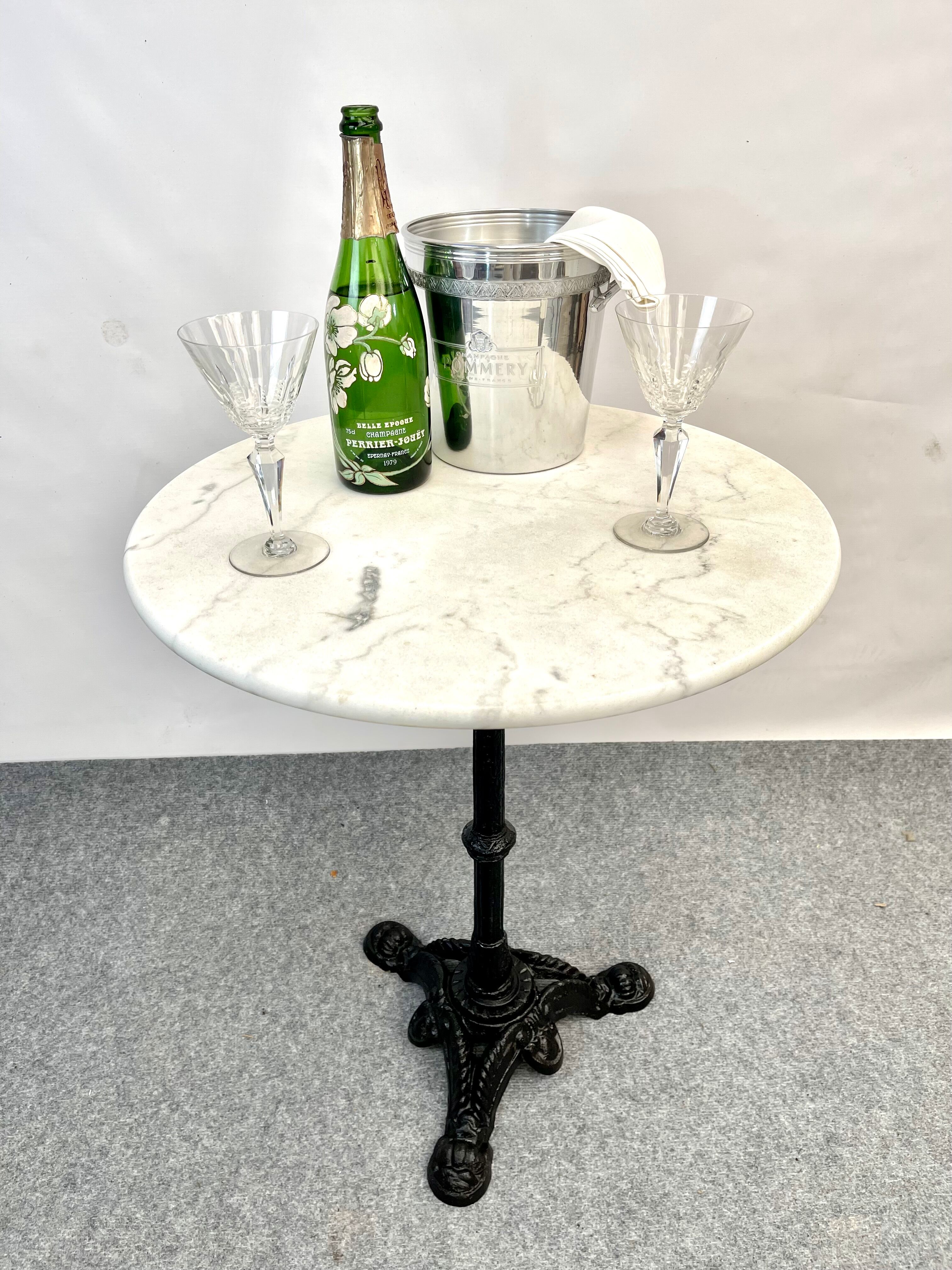 Parisian coffee bistro table marble tray