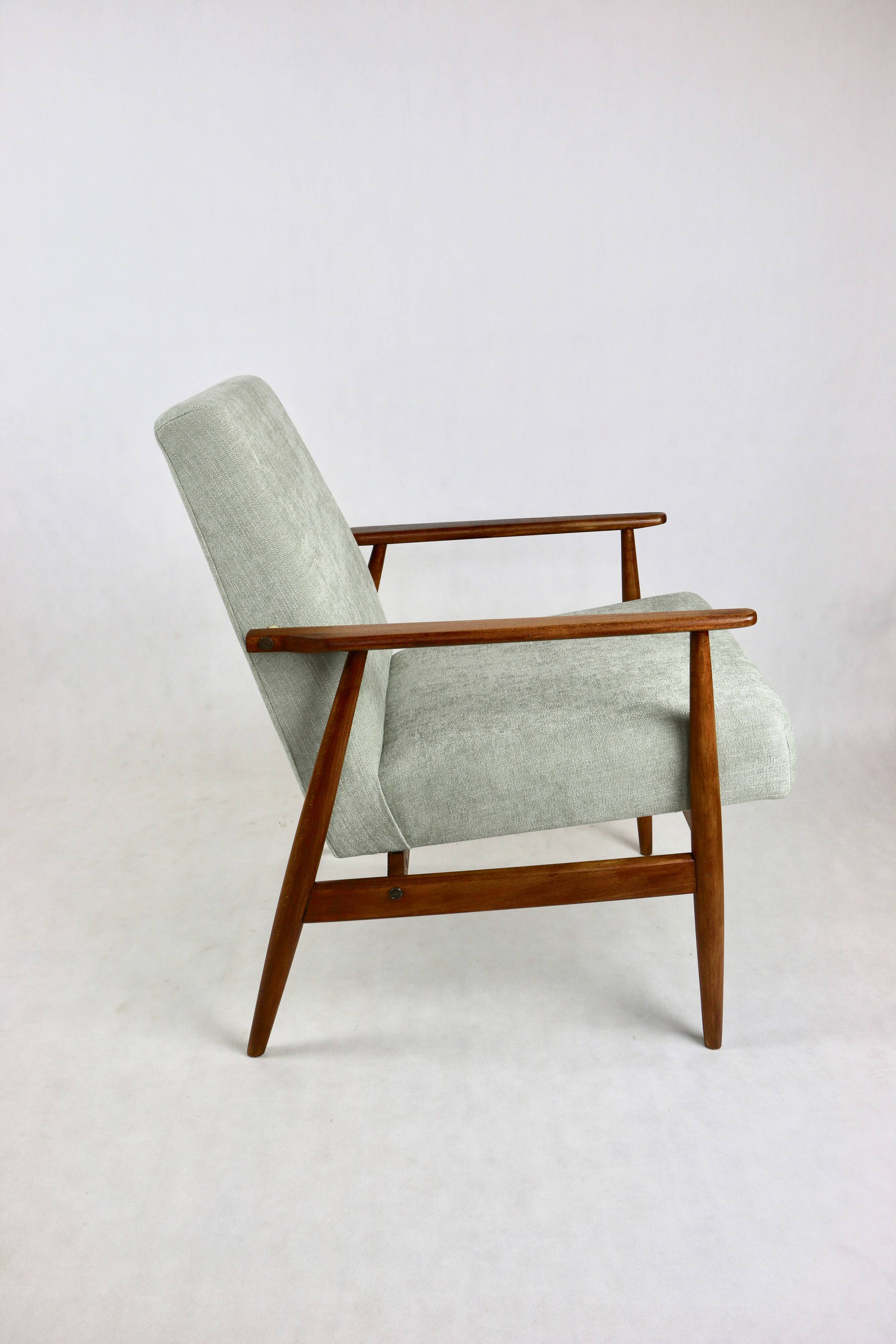 Fauteuil 'Lis', années 1970, vert clair, design Henryk Lis - bois naturel