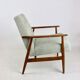 Fauteuil 'Lis', années 1970, vert clair, design Henryk Lis - bois naturel