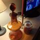 Vase Carafe whisky verre souffle brun