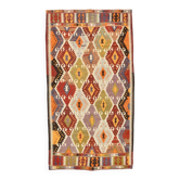 Tapis Kilim Vintage de Style Géométrique 5x9,
