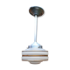 Suspension lamp globe granite glass and gilding, art deco style 30s