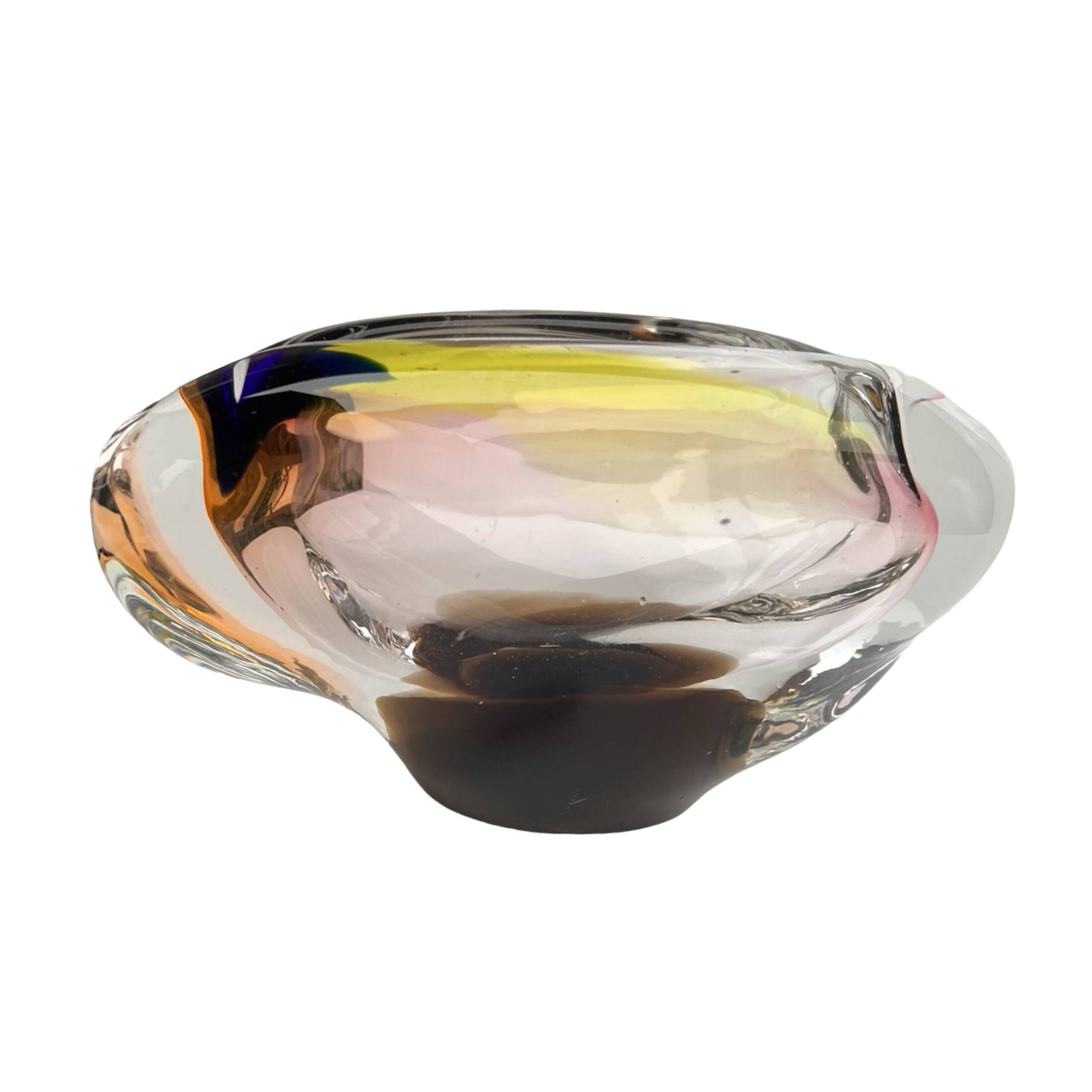 Cendrier en verre, conçu par Jozef Rozinek, Borocristal Nový Bor, Tchéquie 1970