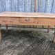 Antique solid cherry farmhouse table with 3 drawers and 1 pull out.