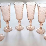 Flutes à champagne rosaline tourbillon arcoroc luminarc