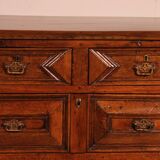 17th Century Jacobean Chest of Drawers in Oak and Walnut
