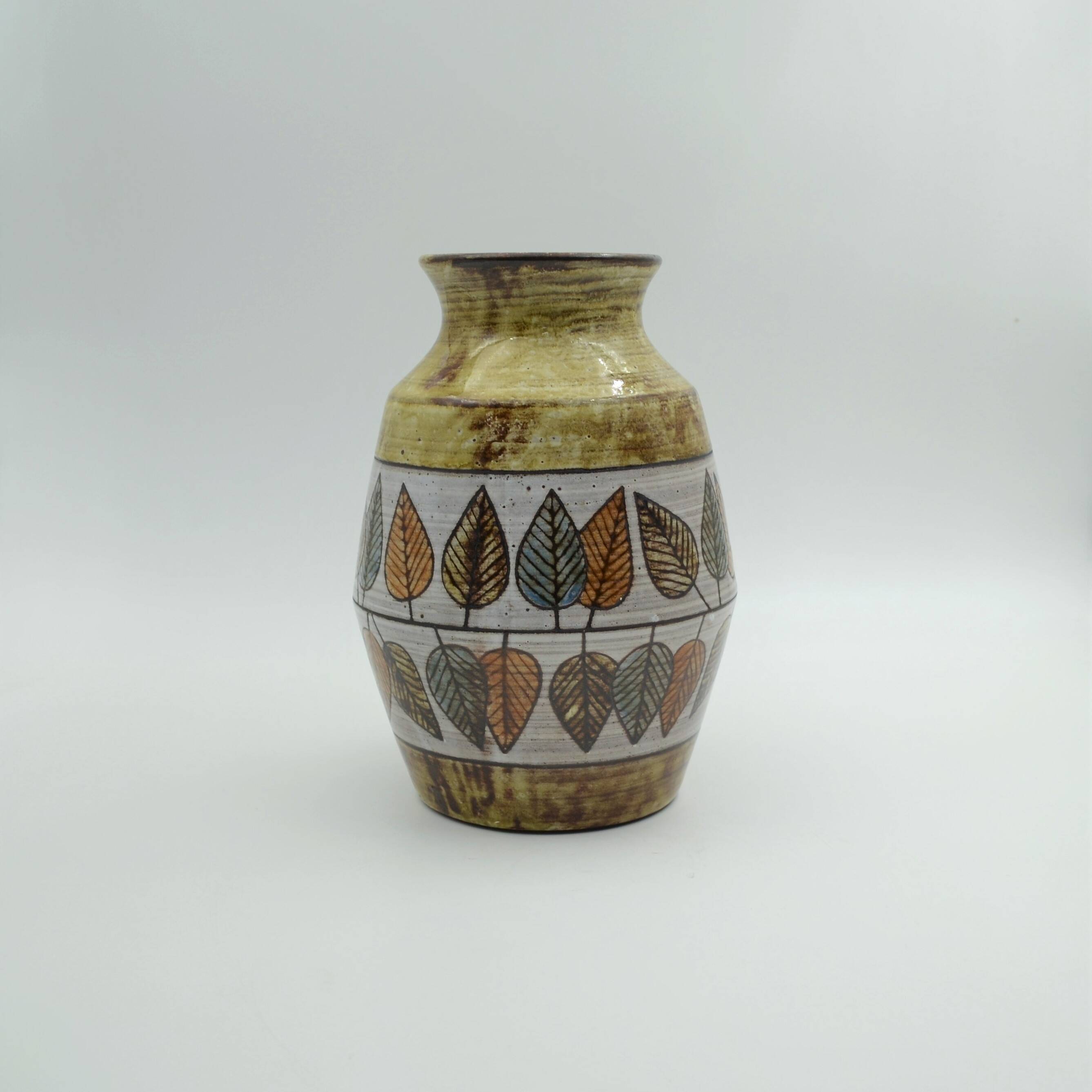 Baluster vase in earthenware by Jean-Claude Malarmey from Vallauris.