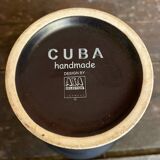 Vase CUBA Aza Selection Made In Germany Black Brown Ceramic Vintage