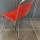 Scoubidou chair or vintage 1960 red chrome spaghetti chair