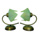 2 wall lights, opaline lampshade 1960/1970