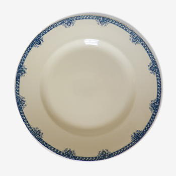 Plat rond de Longwy modèle Athènes en porcelaine