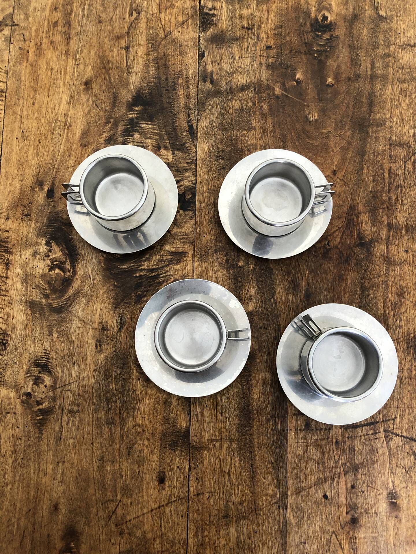 Lot de 4 tasses Casalinghi inox