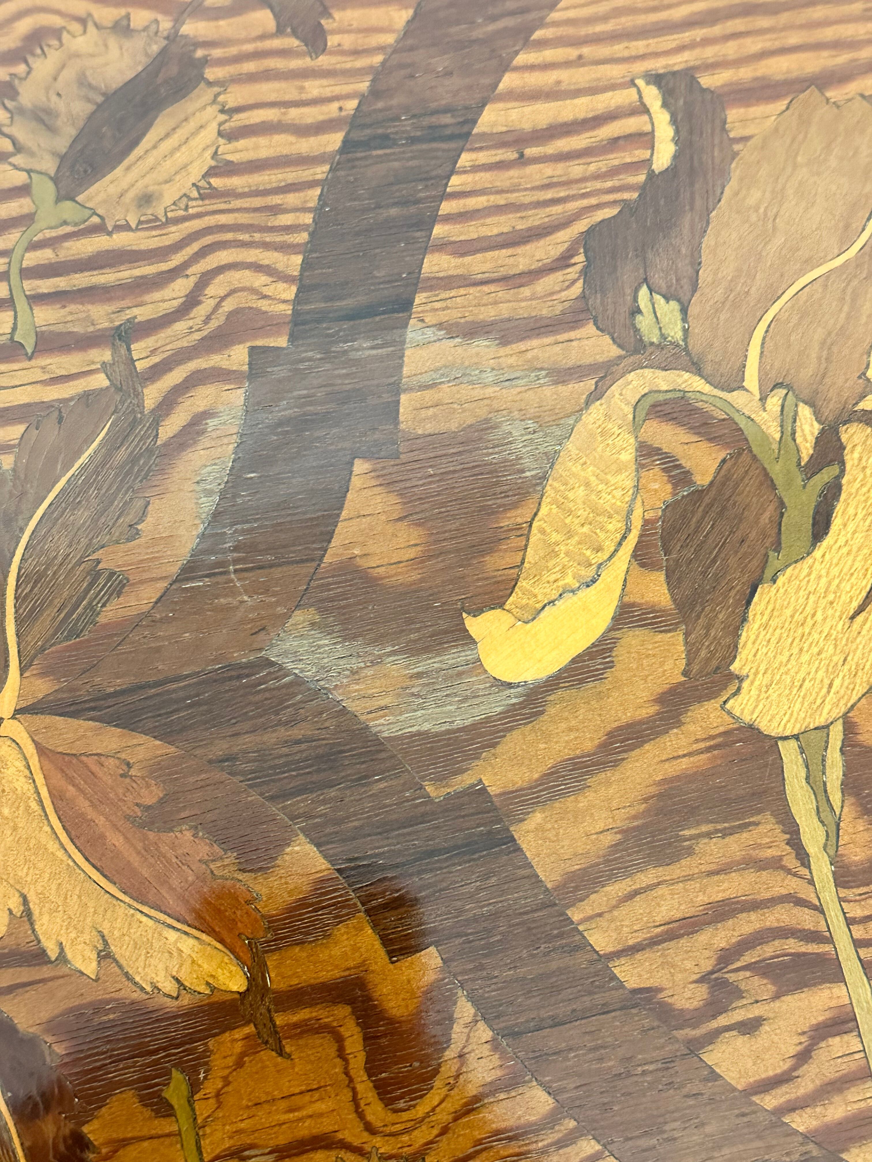 Double side table art nouveau tray