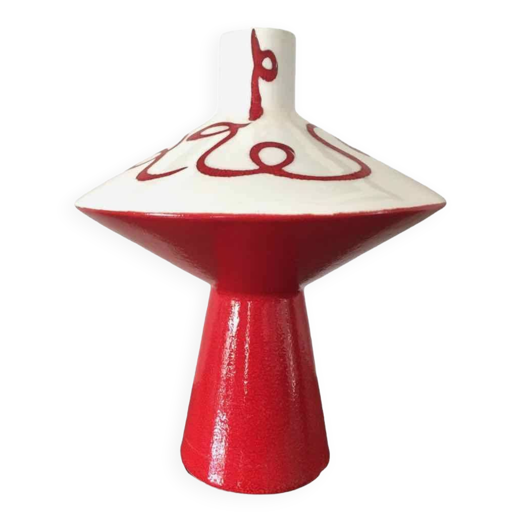 Italian design ceramic vase 1970