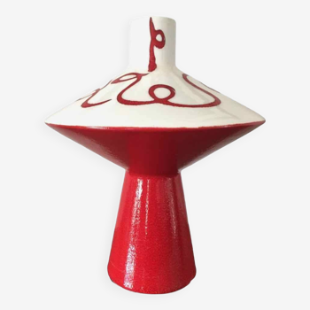Italian design ceramic vase 1970