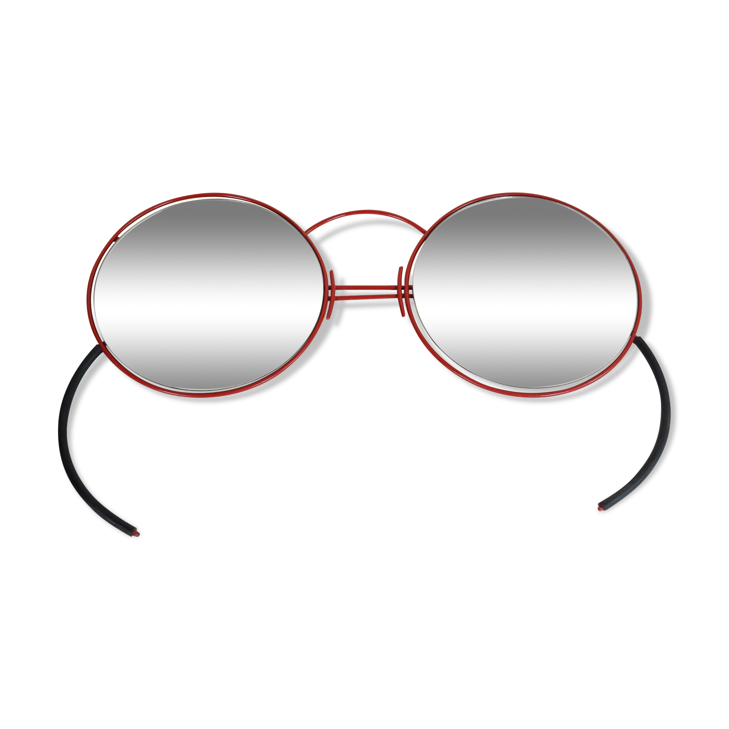 Vintage wall mirror in the shape of glasses 1980