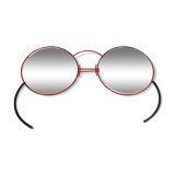 Vintage wall mirror in the shape of glasses 1980