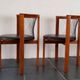 Niels Jorgen Haugesen String wood and leather chairs for Tranekaer, Denmark