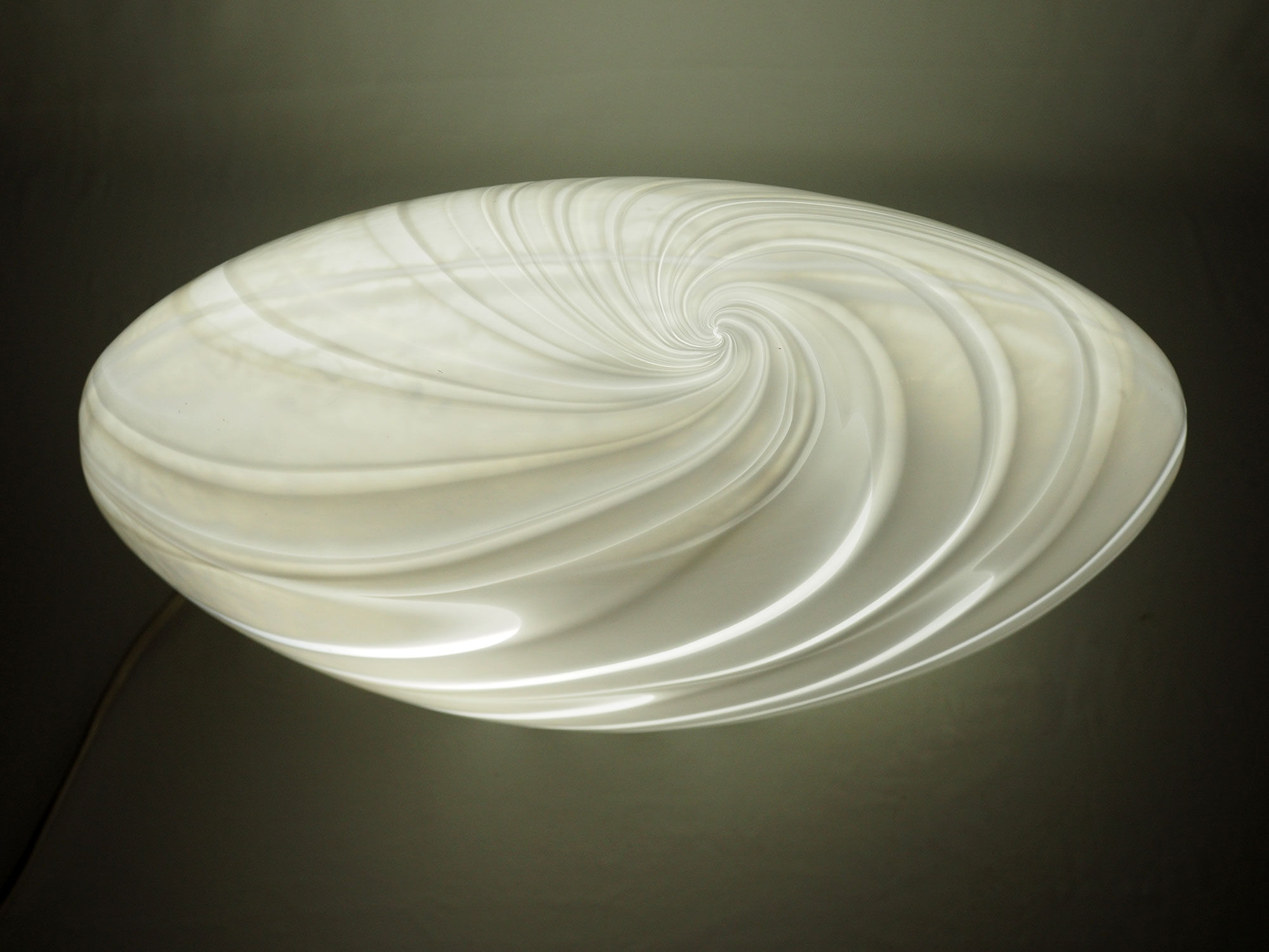 Italian art glass disc table lamp by Vetri Murano, 1970